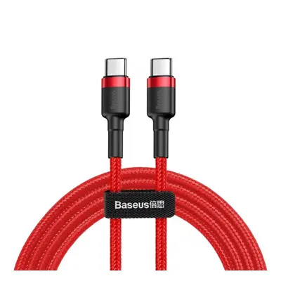 Baseus Cafule kabel USB-C / USB-C 60W QC 3.0 1m, červený (CATKLF-G09)