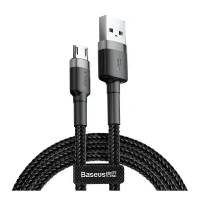 Baseus Cafule kabel USB / Micro USB 2A 3m, černý/šedý (CAMKLF-HG1)