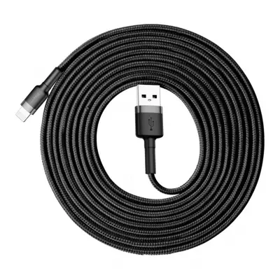 Baseus Cafule kabel USB / Lightning QC3.0 2A 3m, černý/šedý (CALKLF-RG1)