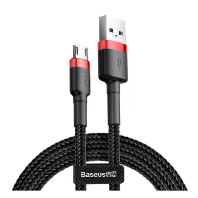 Baseus Cafule kabel USB / micro USB QC 3.0 1.5A 2m, černý/červený (CAMKLF-C91)