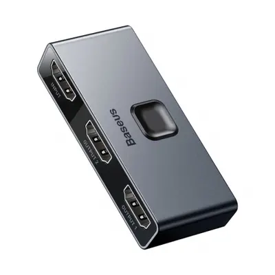 Baseus Matrix 3x HDMI Switch 4K, šedý (CAHUB-BC0G)