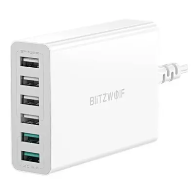 Blitzwolf BW-S15 síťová nabíječka 6x USB QC 60W, bíla (BW-S15 EU)