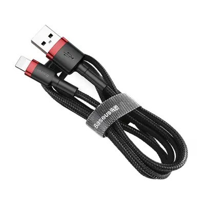 Baseus Cafule kabel USB / Lightning QC3.0 2m, černý/červený (CALKLF-C19)