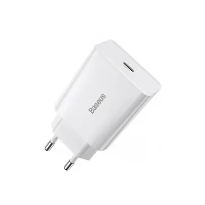 Baseus Speed Mini síťová nabíječka 1C PD 20W 3A, bíla (CCFS-SN02)