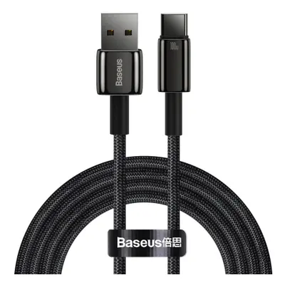 Baseus Tungsten kabel USB / USB-C 100W 2m, černý (CAWJ000101)