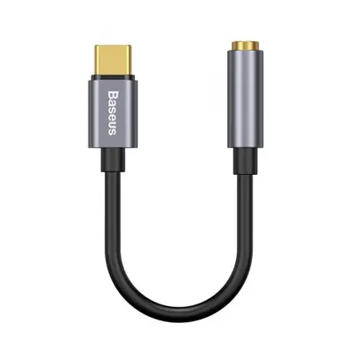 Baseus L54 adaptér USB-C / 3.5mm mini jack, šedý (CATL54-0G)