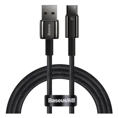 Baseus Tungsten kabel USB / USB-C 100W 1m, černý (CAWJ000001)