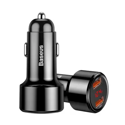 Baseus Magic Series autonabíječka 2x USB QC3.0 6A, černá (CCMLC20A-01)