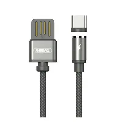 Remax Gravity RC-095a magnetický USB / USB Type C kabel s LED světlem 1M 2.1A černý