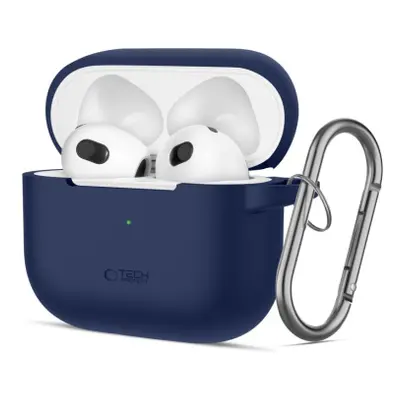 Tech-Protect Silicone Hook pouzdro na Apple AirPods 3, tmavěmodré