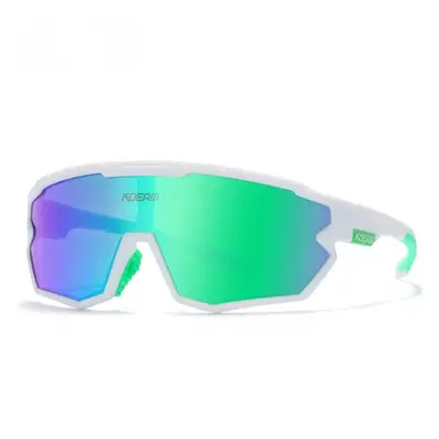 KDEAM Warren 05 cyklistické brýle, White / Blue Green