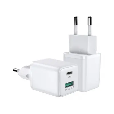 Joyroom Mini Fast Charger síťová nabíječka USB / USB-C 30W PD QC, bíla (L-QP303)