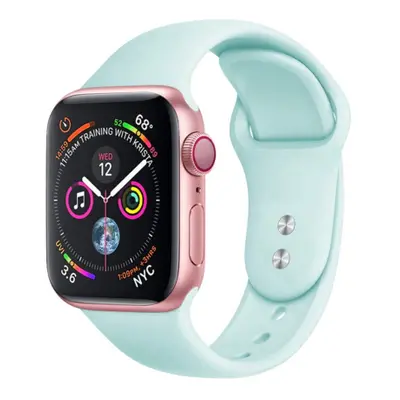 BStrap Soft Silicone řemínek na Apple Watch 42/44/45mm, Gemstone Green (SAP008C12)