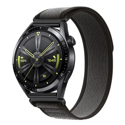 BStrap Velcro Nylon řemínek na Huawei Watch GT/GT2 46mm, black gray (SSG029C0203)