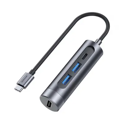 Joyroom 4in1 HUB adaptér 2x USB 3.0 / USB-C 100W / HDMI 4K, šedý (S-H113)