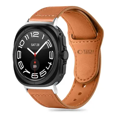 Tech-Protect Leatherfit řemínek na Samsung Galaxy Watch Ultra 47mm, brown