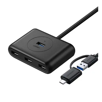 Ugreen CR113 HUB adaptér 4x USB / USB-C 1m, černý (CR113 40850)