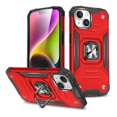 MG Ring Armor kryt na iPhone 15 Plus, červený