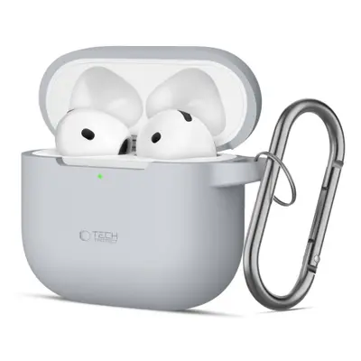 Tech-Protect Silicone Hook pouzdro na Apple AirPods 4, šedé