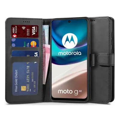 Tech-Protect Wallet knížkové pouzdro na Motorola Moto G42, černé