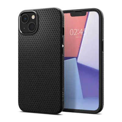 Spigen Liquid Air silikonový kryt na iPhone 13, černý (ACS03519)