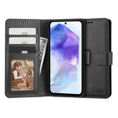 Tech-Protect Wallet knížkové pouzdro na Samsung Galaxy A55 5G, černé