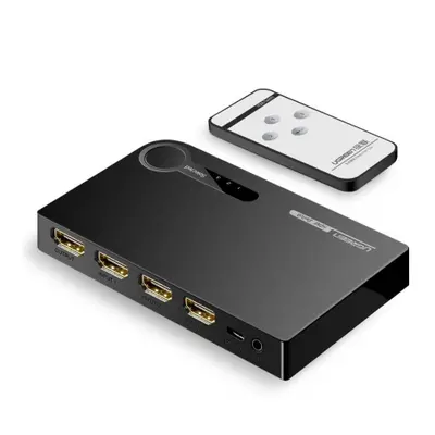 Ugreen HDMI - 3x HDMI Switch 3D 4K, IR, černý (40234)