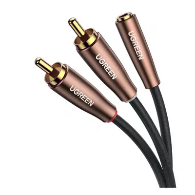 Ugreen AV198 audio kabel 3.5mm jack / 2x RCA F/M 5m, hnedý (AV198 60988)