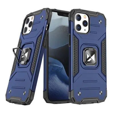 MG Ring Armor plastový kryt na iPhone 14 Pro, modrý