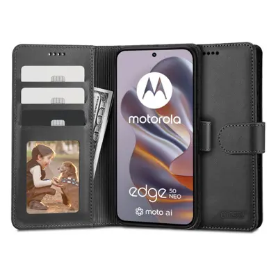 Tech-Protect Wallet knížkové pouzdro na Motorola Edge 50 Neo, černé