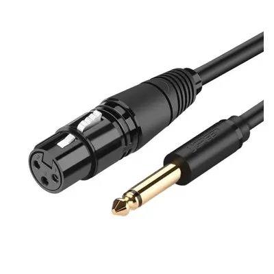 Ugreen AV131 kabel XLR - 6.35 mm jack F/M 3m, černý