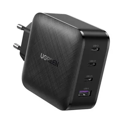 Ugreen CD224 GaN síťová nabíječka USB / 3x USB-C PD QC 65W, černá (CD224 70774)