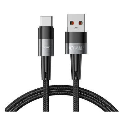 Tech-Protect Ultraboost kabel USB / USB-C 66W 6A 1m, šedý