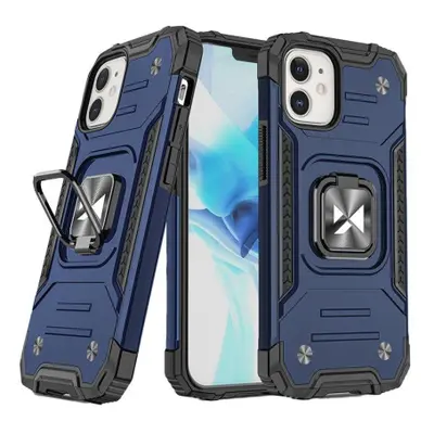 MG Ring Armor plastový kryt na iPhone 14, modrý