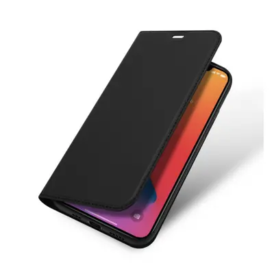 DUX DUCIS Skin Pro knížkové kožené pouzdro na iPhone 12 / 12 Pro, černé