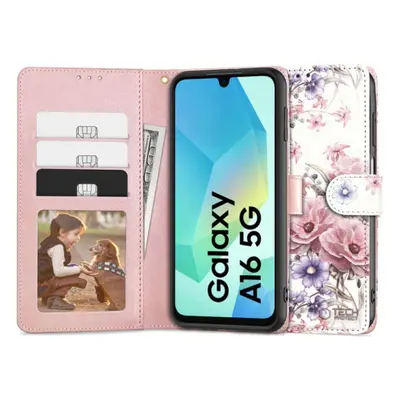 Tech-Protect Wallet knížkové pouzdro na Samsung Galaxy A16 4G / 5G, blossom flower