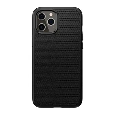 Spigen Liquid Air silikonový kryt na iPhone 12 / 12 Pro, černý (ACS01701)