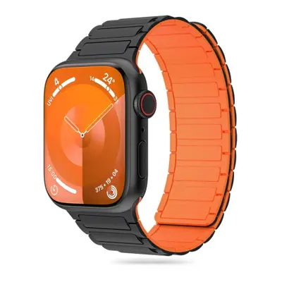 Tech-Protect Iconband Magnetic řemínek na Apple Watch 42/44/45/49mm, black/orange