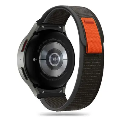 Tech-Protect Nylon řemínek na Samsung Galaxy Watch 4 / 5 / 5 Pro / 6 / 7 / FE, black/orange