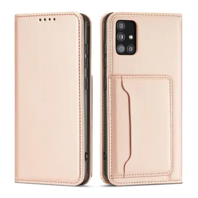 MG Magnet Card knížkové kožené pouzdro na Xiaomi Redmi Note 11 Pro 4G/5G, růžové