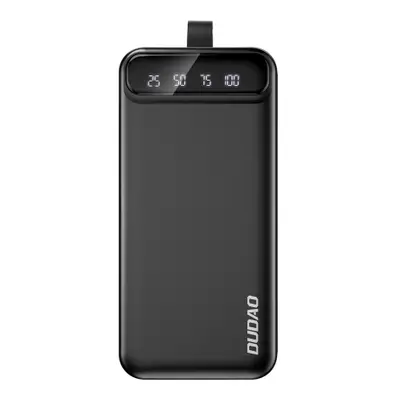 Dudao K8s+ Power Bank 30000mAh 2x USB + LED lampa, černý (K8s+ black)