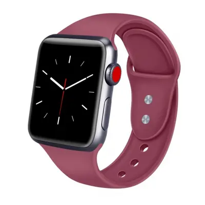 BStrap Soft Silicone řemínek na Apple Watch 42/44/45mm, Red Wine (SAP008C19)