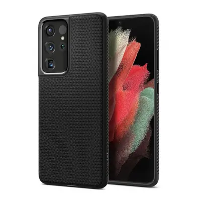 Spigen Liquid Air silikonový kryt na Samsung Galaxy S21 Ultra, černý (ACS02350)