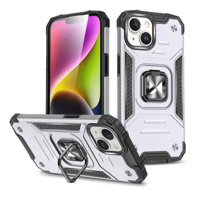 MG Ring Armor kryt na iPhone 15, stříbrný