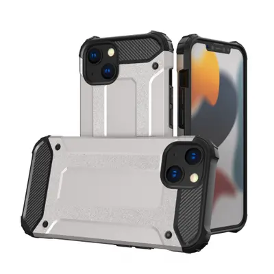 MG Hybrid Armor plastový kryt na iPhone 13 mini, stříbrný