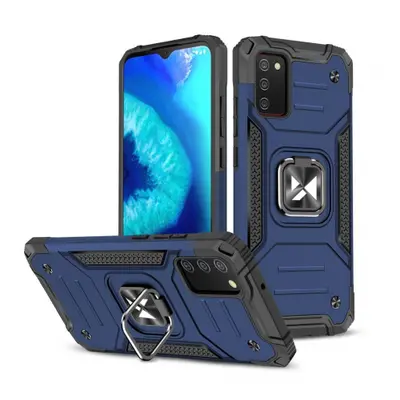 MG Ring Armor plastový kryt na Samsung Galaxy A03s, modrý