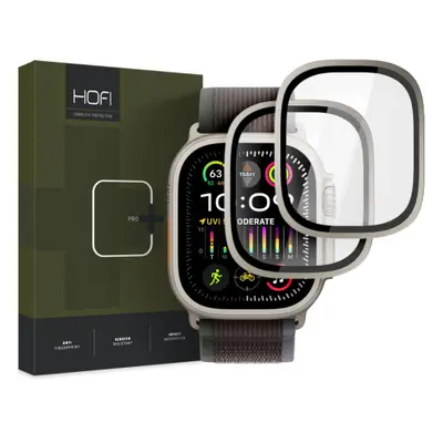 HOFI Glass Ring 2x ochranné sklo na Apple Watch Ultra 1 / 2 49mm, titanium