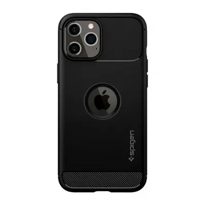 Spigen Rugged Armor silikonový kryt na iPhone 12 / 12 Pro, černý (ACS01700)