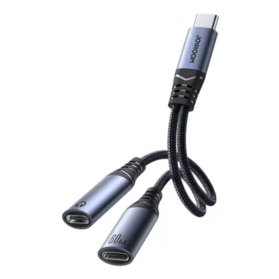 Joyroom SY-C03 adaptér USB-C / 2x USB-C, černý