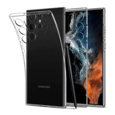 Spigen Liquid Crystal silikonový kryt na Samsung Galaxy S22 Ultra, průsvitný (ACS03912)